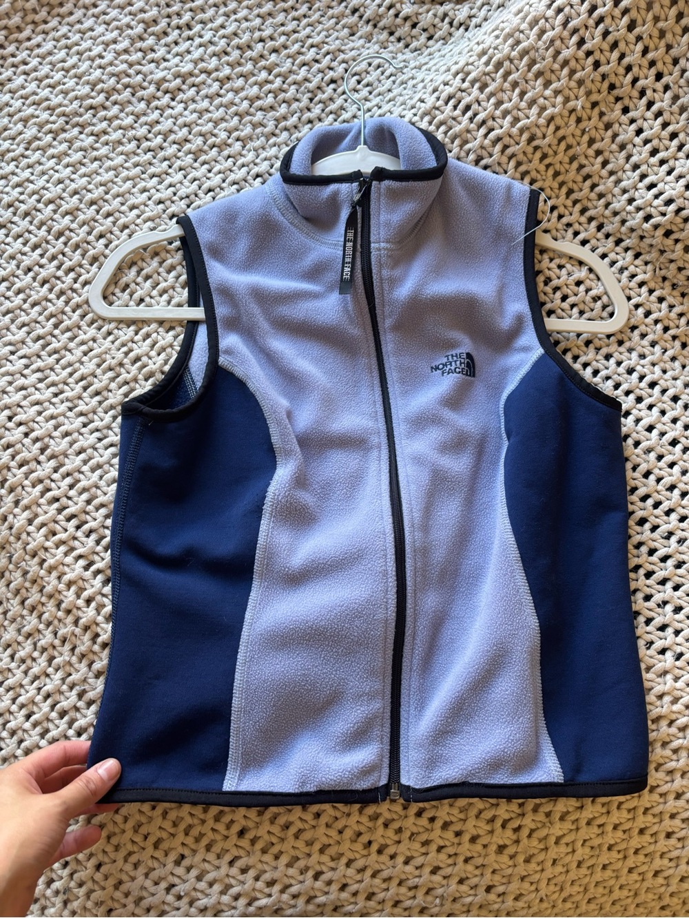 The North Face' Two-Tone Blue Fleece Vest